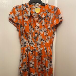 Anthropologie Silk Shirtdress